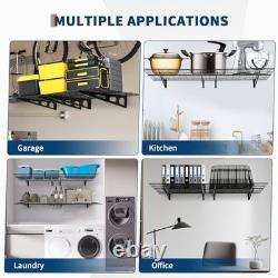 2 Pack 2x6Ft Garage Shelving Adjustable Storage Shelf Heavy Duty Wall Mounted