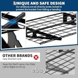 2 Pack 2x6Ft Garage Shelving Adjustable Storage Shelf Heavy Duty Wall Mounted