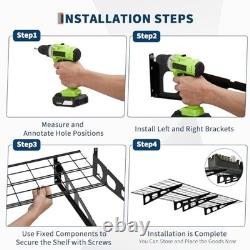 2 Pack 2x6Ft Garage Shelving Adjustable Storage Shelf Heavy Duty Wall Mounted