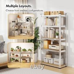 2 Pack Heavy Duty Garage Shelving Units 5 Tier Storage Racking 175kg Shelf