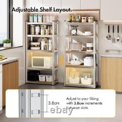 2 Pack Heavy Duty Garage Shelving Units 5 Tier Storage Racking 175kg Shelf