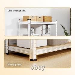 2 Pack Heavy Duty Garage Shelving Units 5 Tier Storage Racking 175kg Shelf