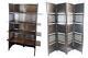2-way Display 4 Panel Heavy Duty Indian Screen 4 Shelves Bookcase Room Divider