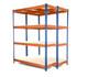 2 X 4 Tier Steel Heavy Duty Garage Storage Racking 2200mmh X 1500mm W 400kg Udl