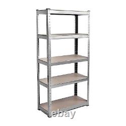 2 X 5 Tier Shelving Unit Storage Heavy Duty Racking Shelf Shelves Shed Metal Set