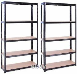 2 x 5 tier Shelving Units Heavy Duty Racking Shelves garage workshop storage