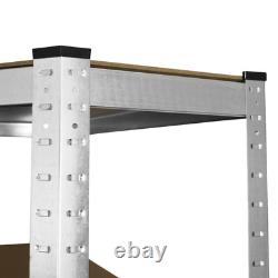 2 x 90cm Heavy Duty Racking & 1 x Corner Unit / Garage Galvanised Steel Shelving