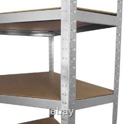 2 x 90cm Heavy Duty Racking & 1 x Corner Unit / Garage Galvanised Steel Shelving