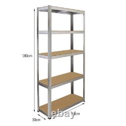 2 x 90cm Heavy Duty Racking & 1 x Corner Unit / Garage Galvanised Steel Shelving