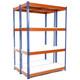 2 X Heavy Duty Racking Melamine Shelves 4 Levels 1800mm H X 900mm W X 450mm D