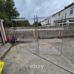 2 x Nexel Heavy Wire Shelving Units 4 Tier Heavy Duty Adjustable Racking