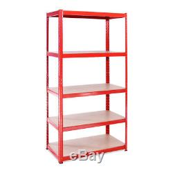 2 x Red Metal Heavy Duty 180 x 90cm Garage Shelves Storage Shelving+ Workbench