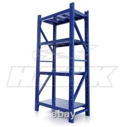 2m Tall Heavy Duty Steel 100 x 50cm Garage Shelving Kit 4 Shelf 180KG Racking