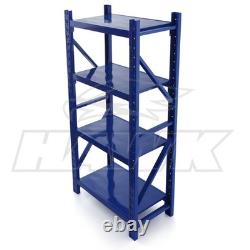 2m Tall Heavy Duty Steel 100 x 50cm Garage Shelving Kit 4 Shelf 180KG Racking