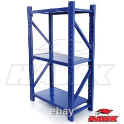 2m Tall Heavy Duty Steel 120 x 60cm Utility Shelving Kit 3 Shelf 300KG Racking