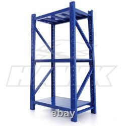 2m Tall Heavy Duty Steel 120 x 60cm Utility Shelving Kit 3 Shelf 350KG Racking