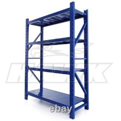 2m Tall Heavy Duty Steel 150 x 50cm Workshop Shelving Kit 4 Shelf 180KG Racking