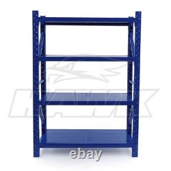 2m Tall Heavy Duty Steel 150 x 50cm Workshop Shelving Kit 4 Shelf 180KG Racking