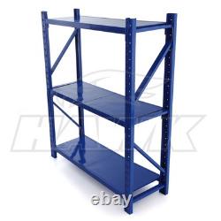 2m Tall Heavy Duty Steel 150 x 60cm Workshop Shelving Kit 3 Shelf 350KG Racking