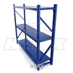 2m Tall Heavy Duty Steel 200 x 60cm Warehouse Shelving Kit 3 Shelf 350KG Racking