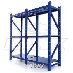 2m Tall Heavy Duty Steel 240 x 60cm Workshop Shelving Kit 6 Shelf 350KG Racking