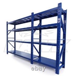 2m Tall Heavy Duty Steel 300 x 50cm Workshop Shelving Kit 8 Shelf 180KG Racking