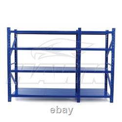2m Tall Heavy Duty Steel 300 x 50cm Workshop Shelving Kit 8 Shelf 180KG Racking