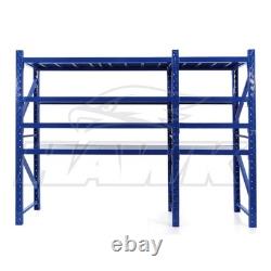 2m Tall Heavy Duty Steel 300 x 50cm Workshop Shelving Kit 8 Shelf 180KG Racking