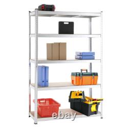 2pcs 5 Tier Racking Shelf Heavy Duty Steel Garage Shelving Unit 180x120x45cm