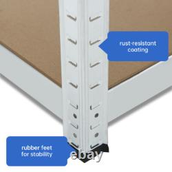 2pcs 5 Tier Racking Shelf Heavy Duty Steel Garage Shelving Unit 180x120x45cm