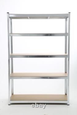 2pcs 5 Tier Racking Shelf Heavy Duty Steel Garage Shelving Unit 180x120x45cm