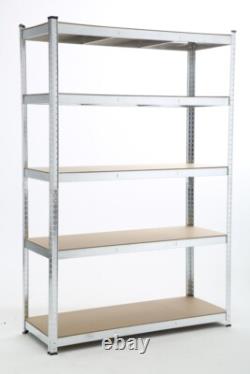 2pcs 5 Tier Racking Shelf Heavy Duty Steel Garage Shelving Unit 180x120x45cm