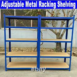 2x Garage Shelves Shelving 5 Tier Unit Racking Boltless Heavy Duty Storage Shelf