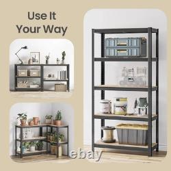 2x Heavy Duty Garage Racking/Shelving Units 5 Tier Metal Storage Racks 75KG UDL