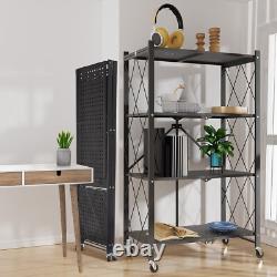3/4 Tier Racking Shelf Heavy Duty Garage Shelving Storage Shelves Foldable