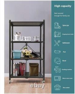 3/4 Tier Racking Shelf Heavy Duty Garage Shelving Storage Shelves Foldable