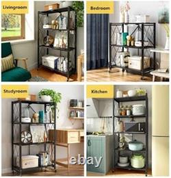 3/4 Tier Racking Shelf Heavy Duty Garage Shelving Storage Shelves Foldable