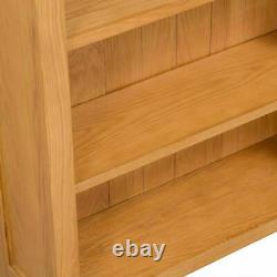 3/5/6 Tier Bookcase Bookshelf Solid Oak Wood CD-Display Shelving Unit Storage UK