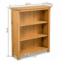 3/5/6-Tier Bookcase Bookshelf Solid Oak Wood CD-Display Shelving Unit Storage UK