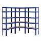 3 Bay Boltless Corner Racking/shelving 5 Tier Heavy Duty Garage Storage Racks Uk