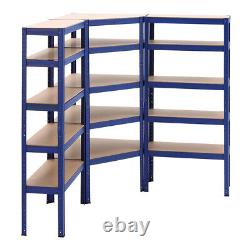 3 Bay Boltless Corner Racking/Shelving 5 Tier Heavy Duty Garage Storage Racks UK