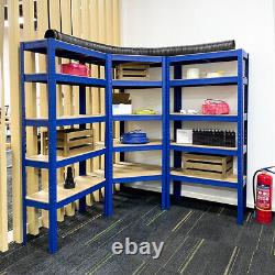 3 Bay Boltless Corner Racking/Shelving 5 Tier Heavy Duty Garage Storage Racks UK