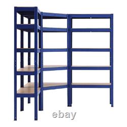 3 Bay Boltless Corner Racking/Shelving 5 Tier Heavy Duty Garage Storage Racks UK