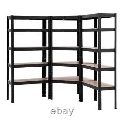 3 Bay Corner Racking/Shelving 5 Tier Heavy Duty Garage Storage Racks 150cm Tall