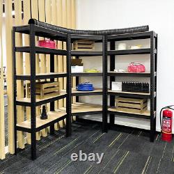 3 Bay Corner Racking/Shelving 5 Tier Heavy Duty Garage Storage Racks 150cm Tall