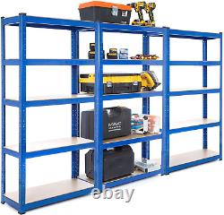 3 Bay Heavy Duty Steel Shelving Garage Racking Unit 150Kg per Shelf 5 Levels 15