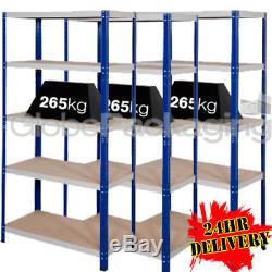 3 Bays Of SUPER HEAVY DUTY & WIDE Industrial Warehouse Shelving 1800x1200x600mm