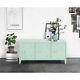 3 Doors Metal File Locked Storage Cabinet Green Console Tv Stand For Office Home