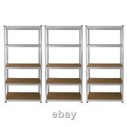 3 Garage Racking Shelving 5 Tier Boltless Heavy Duty Storage FREE Bay Connectors