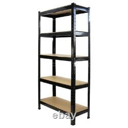 3 Garage Shelving Racking Heavy Duty Steel Boltless Warehouse Unit 5 Tier 75cm